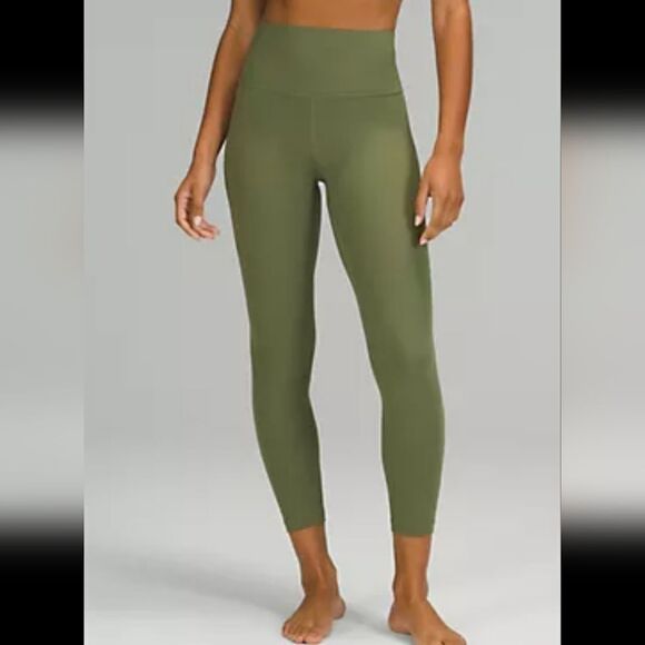 NEW 16 LULULEMON ALIGN GREEN HIGH RISE LEGGINGS PANTS NWT